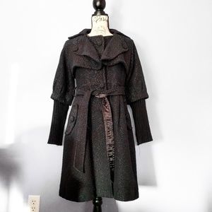 Vintage Cotton Blend Belted Jacket